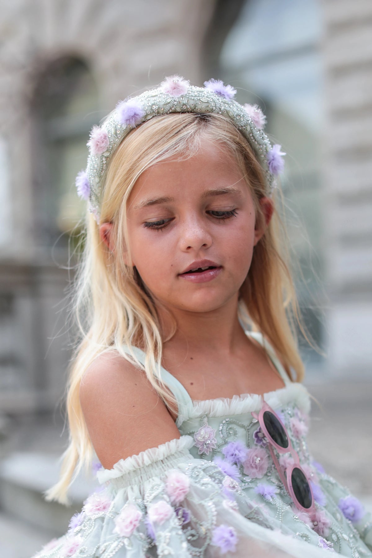 Holly Green organza headband