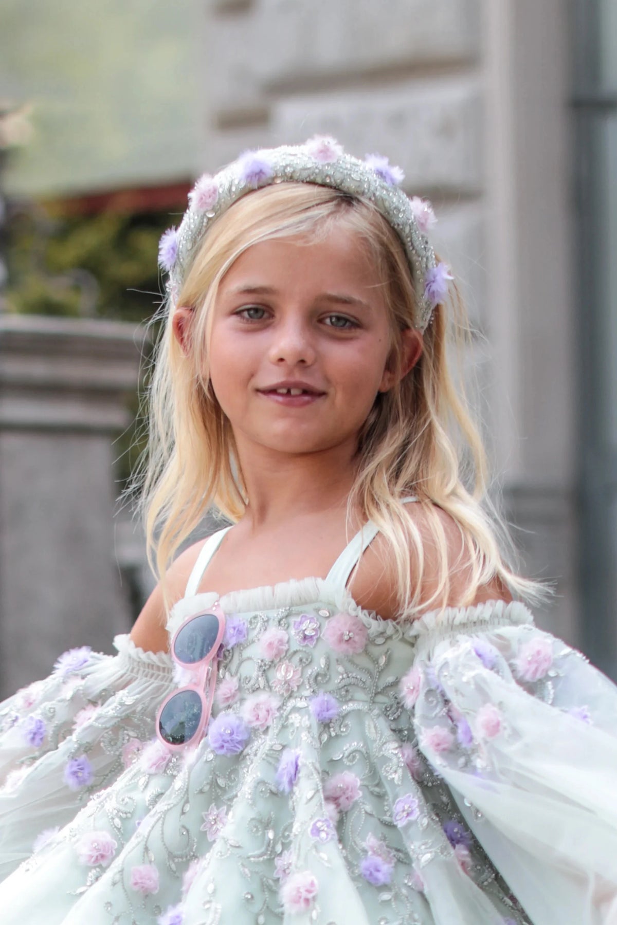 Holly Green organza headband