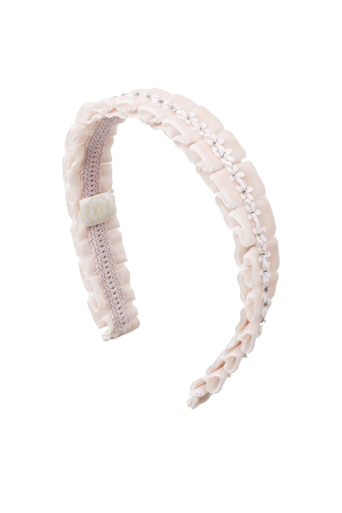 Kaira Velvet Peach Headband