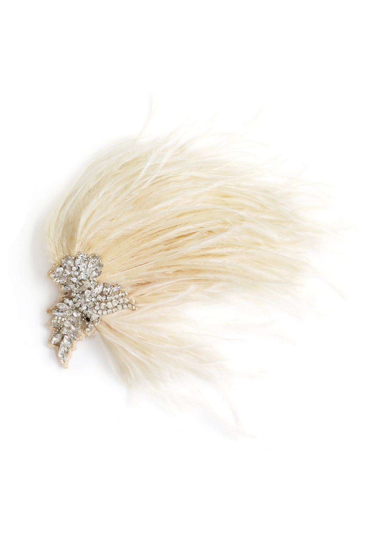 Peach Feather Clip